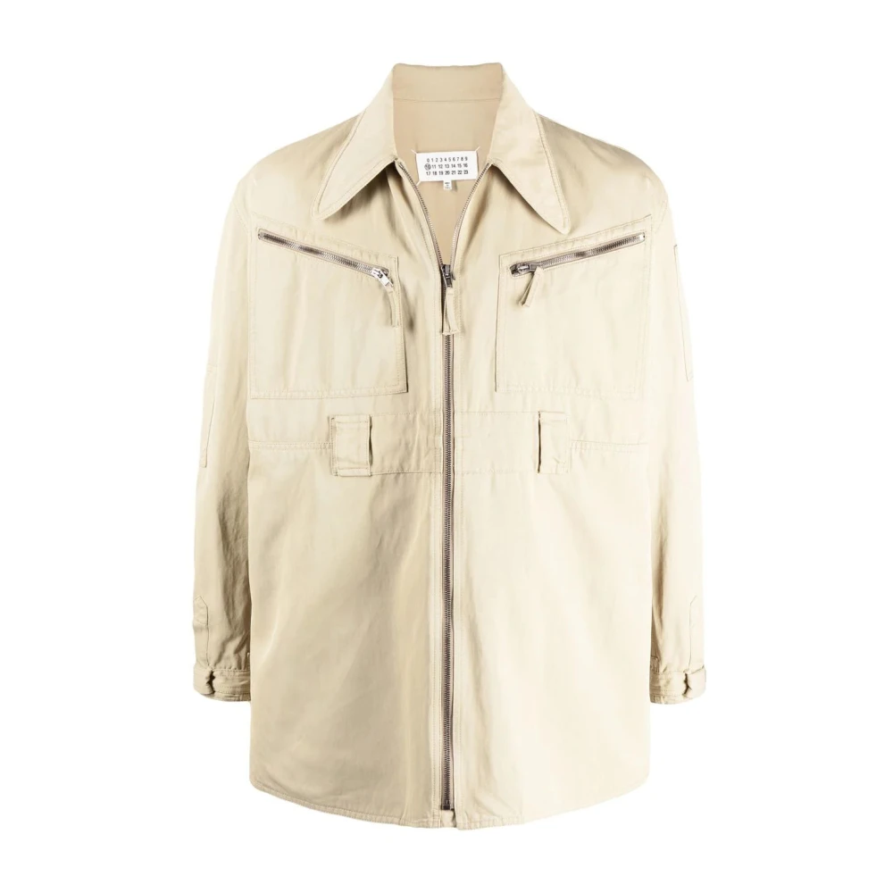 Maison Margiela Beige Katoen Viscose Licht Jack Beige Dames