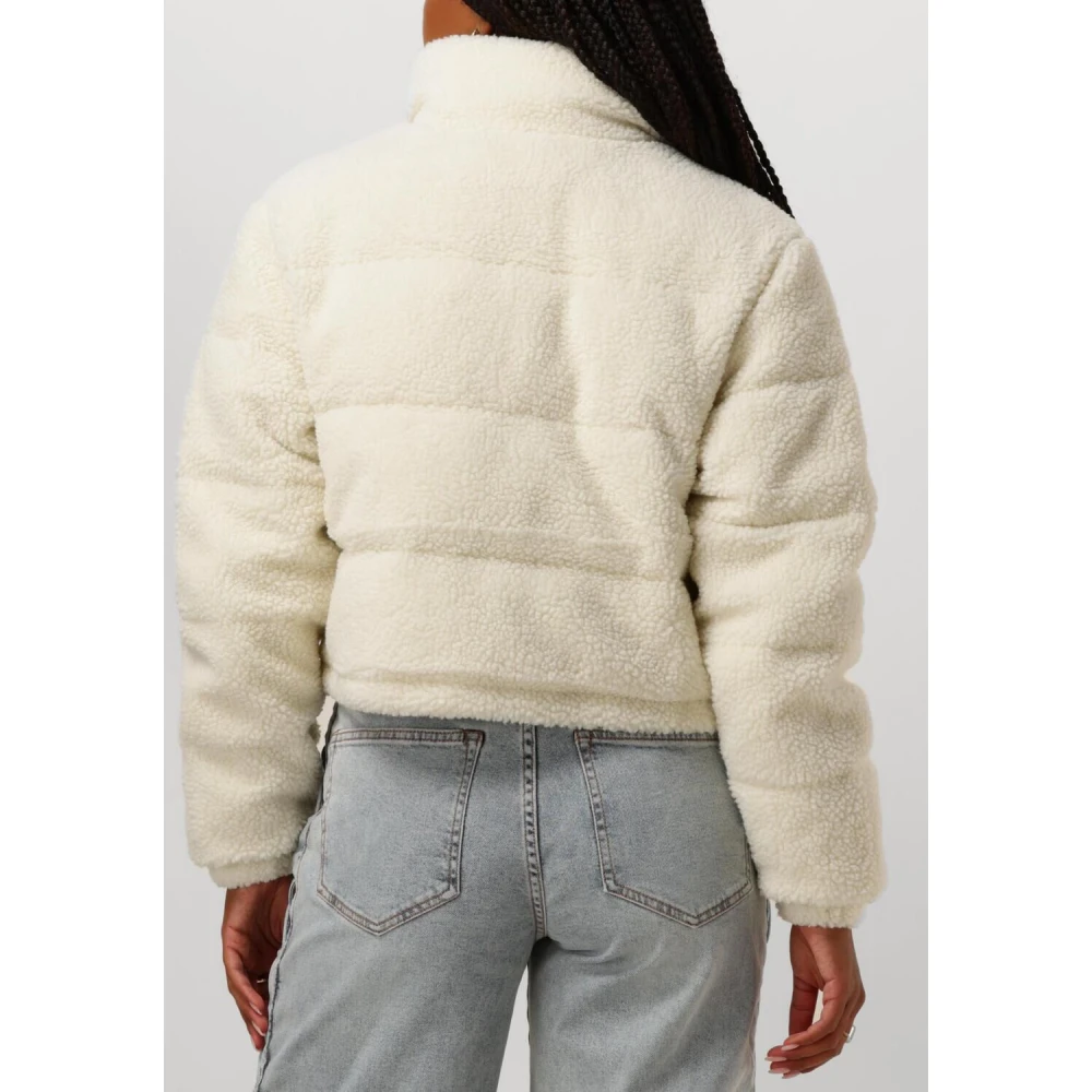 Tommy Jeans Witte Teddy Essential Puffer Jas White Dames