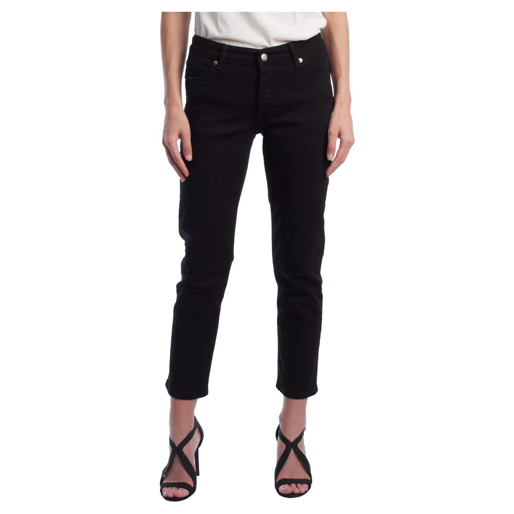 Zadig & Voltaire Women's Black Cropped Jeans, W25, Classic Straight Leg Denim Trousers