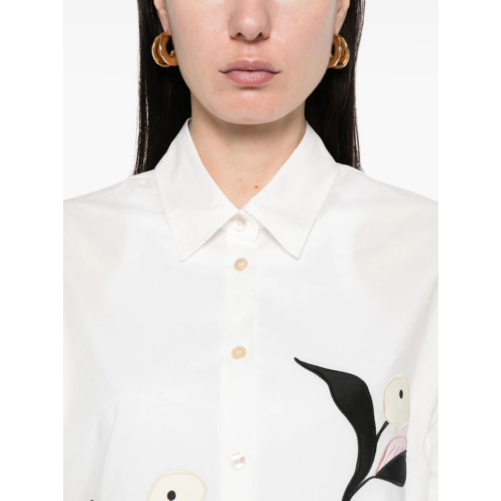 Forte Nero Damesoverhemd Ss25 White Dames