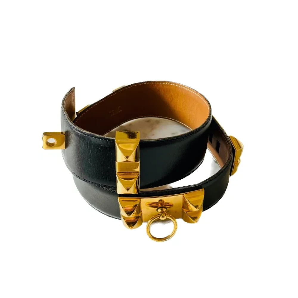 Hermès Vintage Pre-owned Leather belts Black Dames