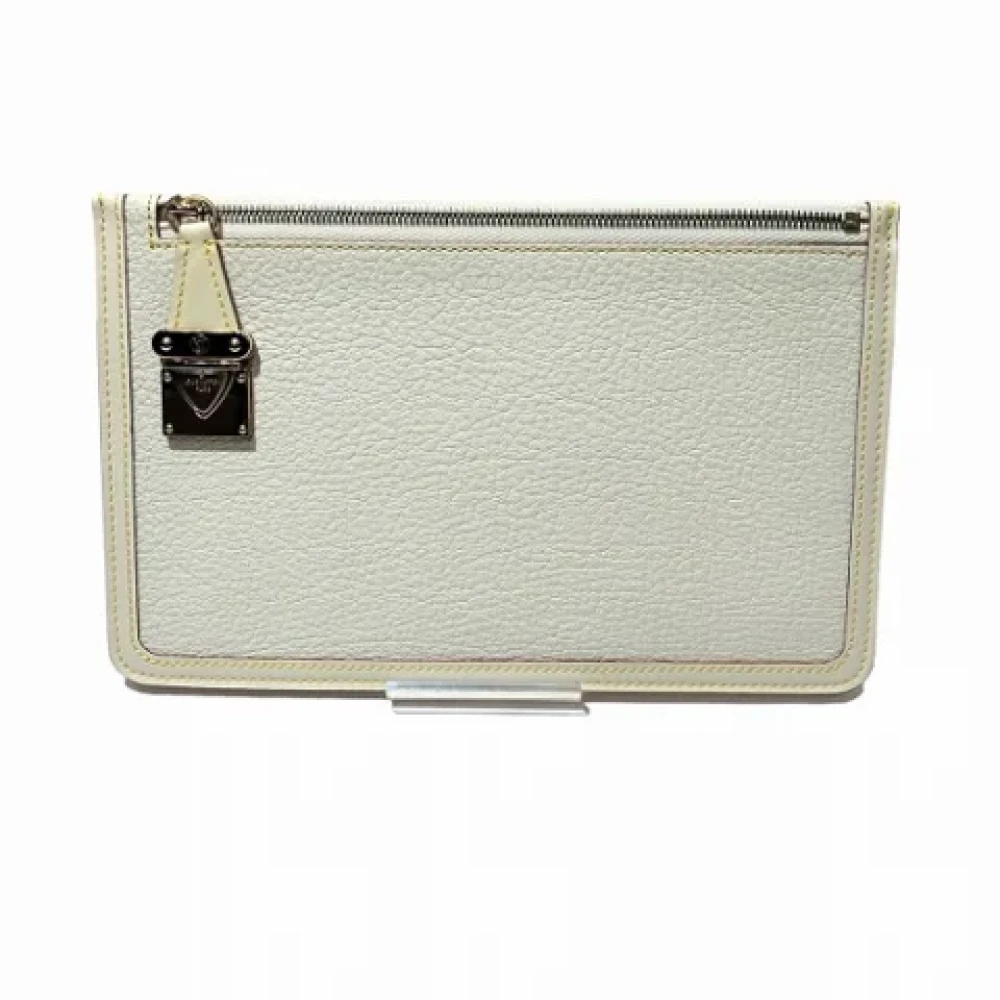 Louis Vuitton Vintage Pre-owned Leather pouches White Dames