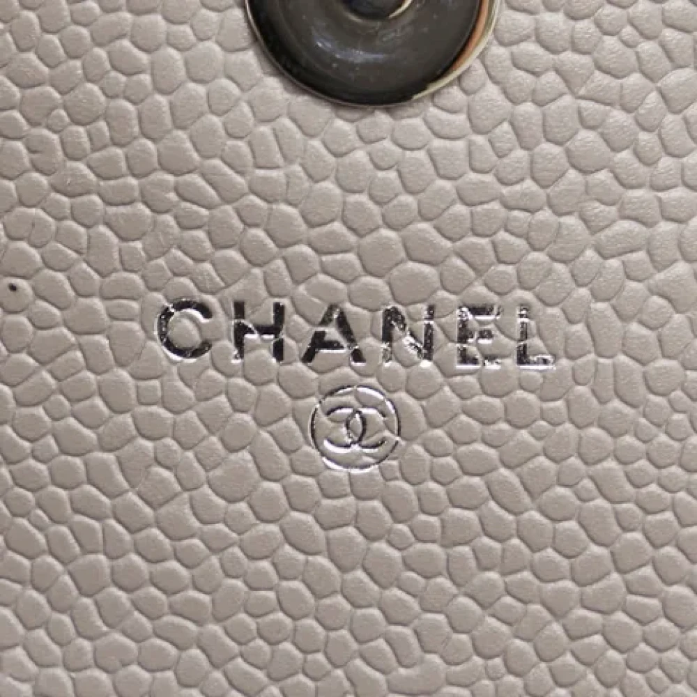 Chanel Vintage Pre-owned Leather shoulder-bags Gray Dames