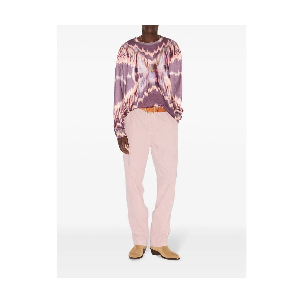 Isabel marant Tie-Dye Crew Neck Sweatshirt Purple Heren