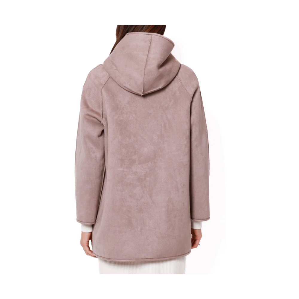 Emme DI Marella Omkeerbare Beige Ecomontone Caban Jas Beige Dames