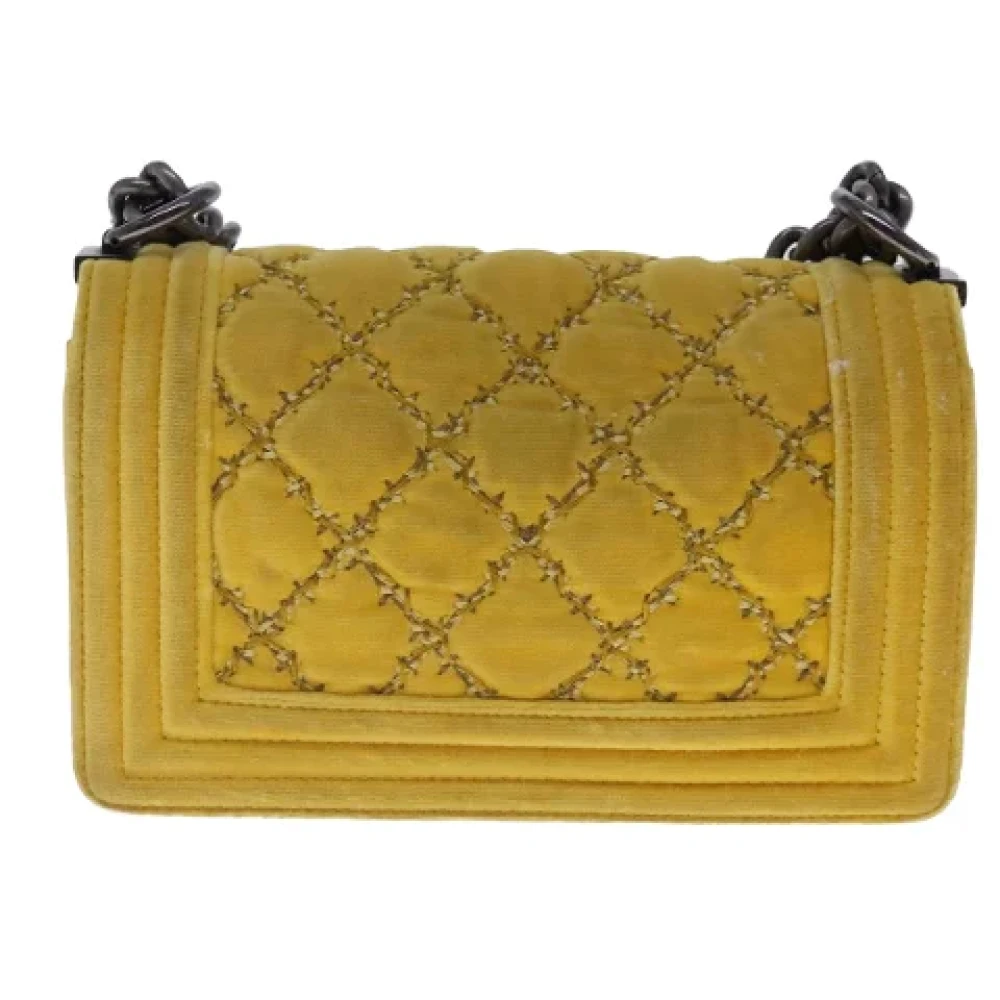 Chanel Vintage Pre-owned Fabric chanel-bags Yellow Dames