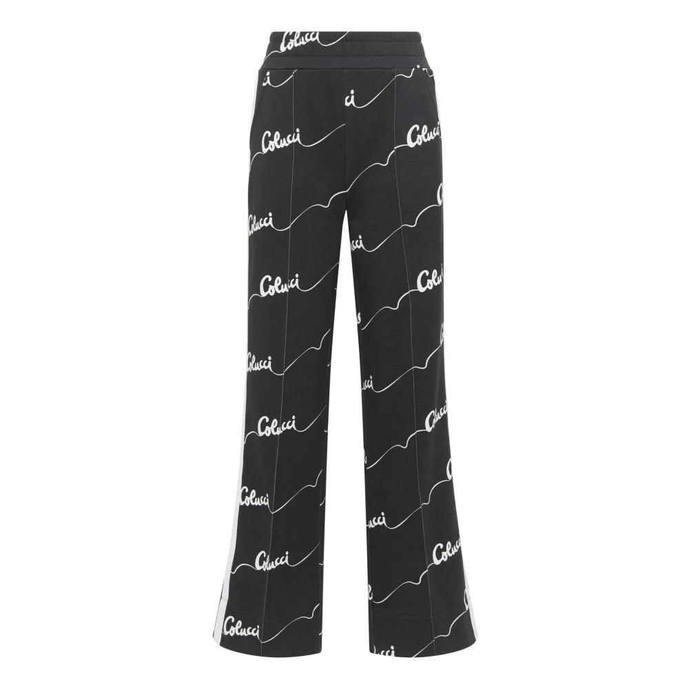 Carlo colucci Wijde Pijp Sweatpants Di Vita Black Dames