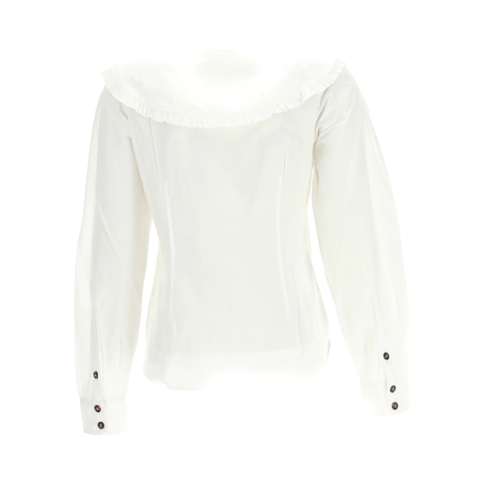Ganni Aansluitend overhemd 34 W FR White Dames