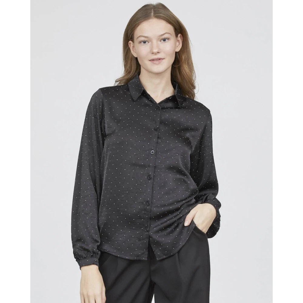 Sisters Point Casual Grafisch T-shirt Gada-Sh47 Black Dames