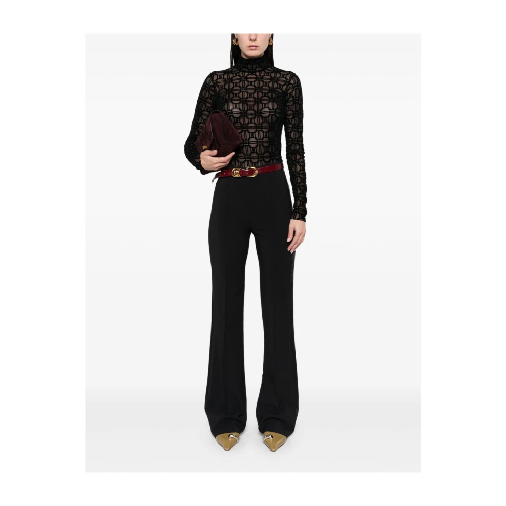 Elisabetta Franchi Zwarte Broek voor Vrouwen Black Dames