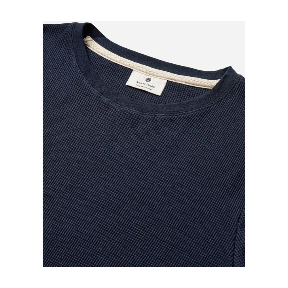 Anerkjendt Korte Mouw Wafel T-shirt Blue Heren