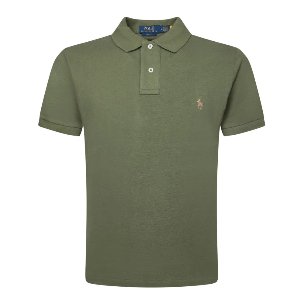 Polo Ralph Lauren Men's Green Polo Shirts, S, Military Slim Fit Polo Shirt