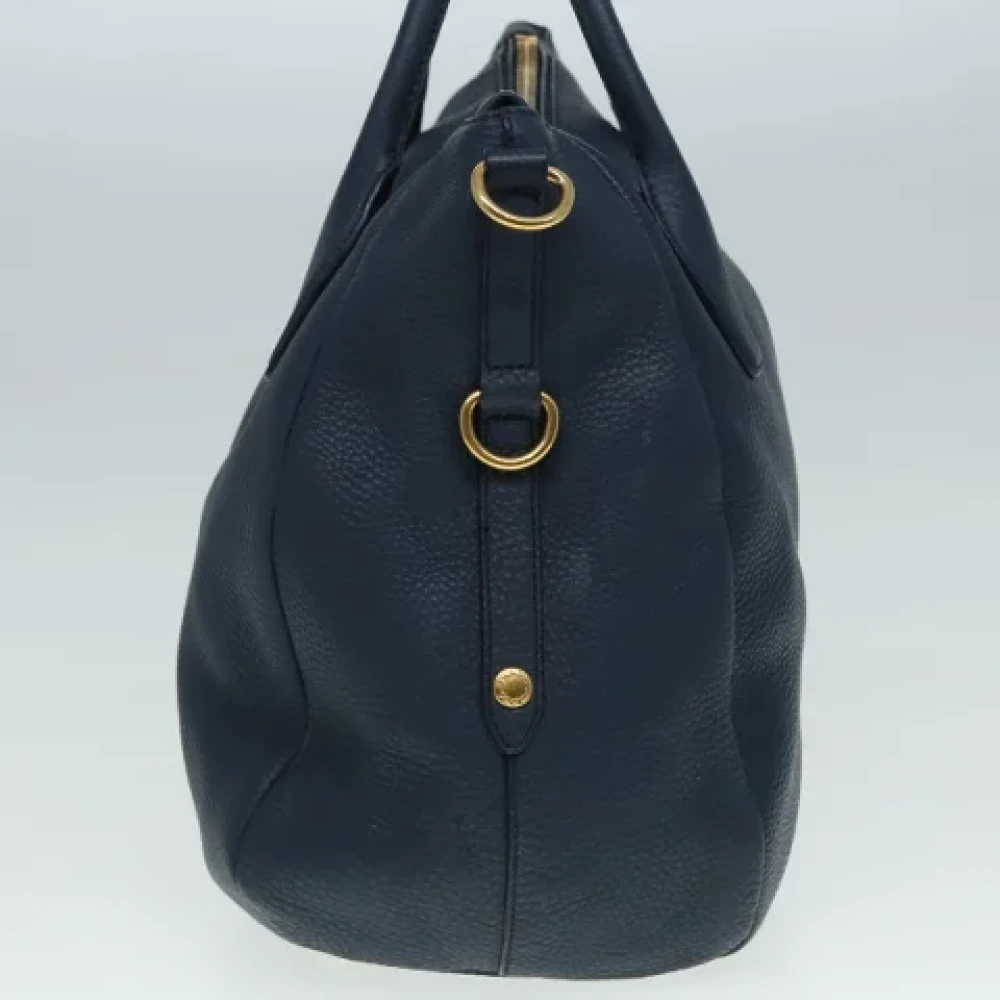 Prada Vintage Pre-owned Leather handbags Blue Dames