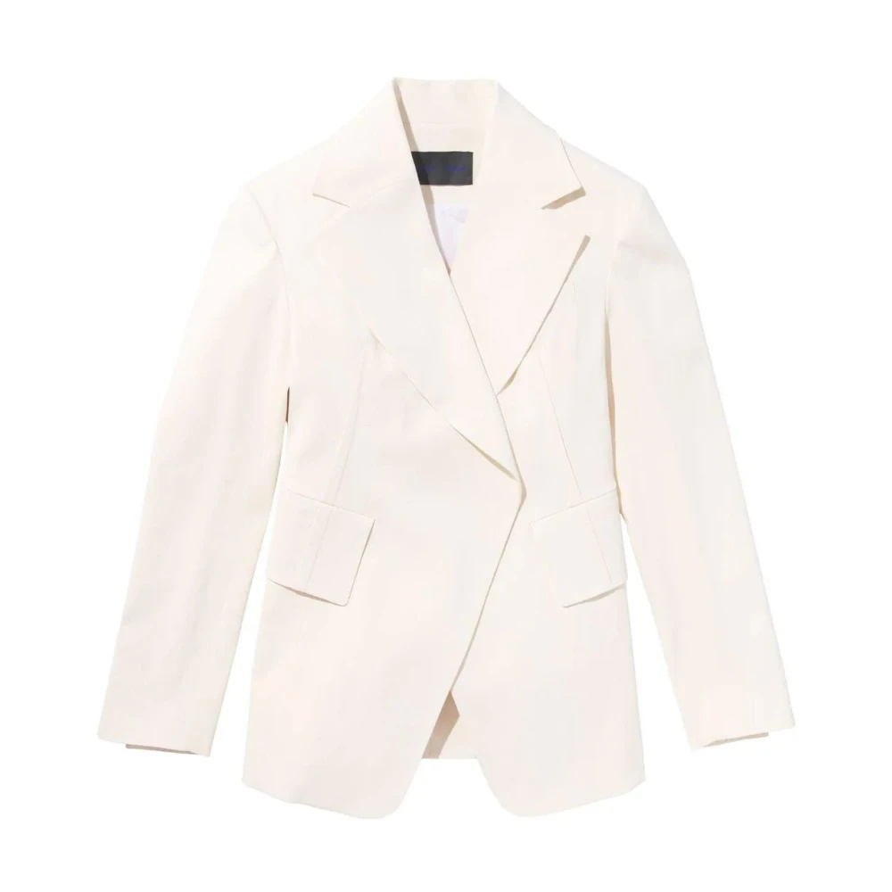 Proenza Schouler White Midweight Linen Blazer - Female - Blazers - M - Jackets
