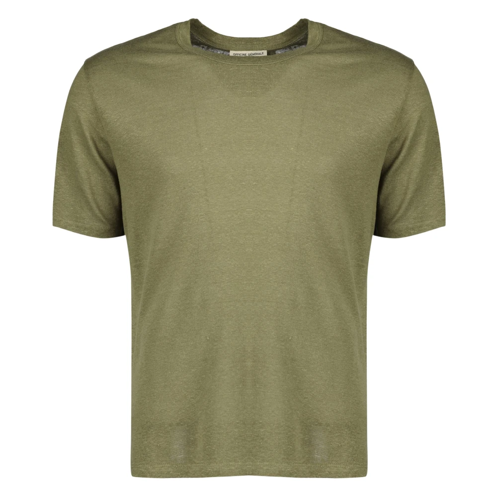 Officine Générale Green T-Shirts, Male, Xl, Garment T-Shirt