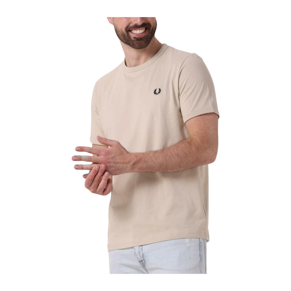FRED PERRY Heren Polo's & T-shirts Ringer T-shirt Gebroken Wit