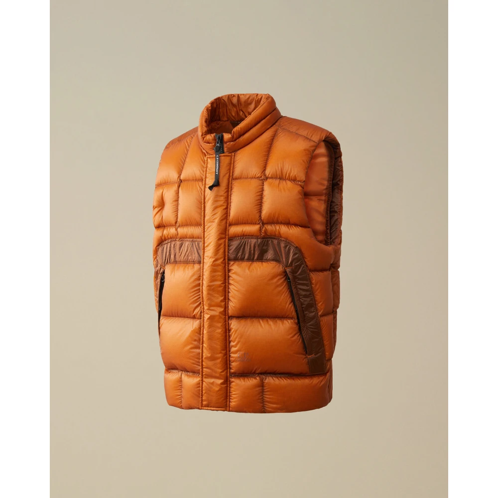 C.P. Company Oranje Hooded Puffer Vest Orange Heren