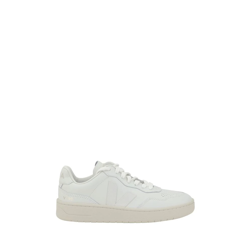 Veja Unisex Bianco - V-90 Leather Sneakers, Size: Eu - 39 - Immagine 6