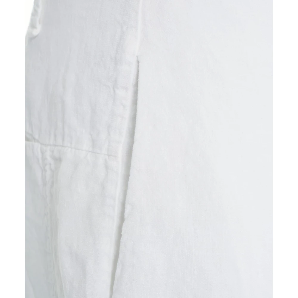 Transit Witte Linnen Wijde Pijp Broek White Heren