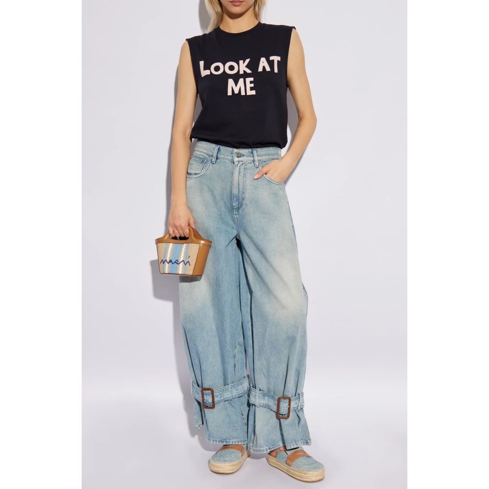JW Anderson Wijde broek Blue Dames