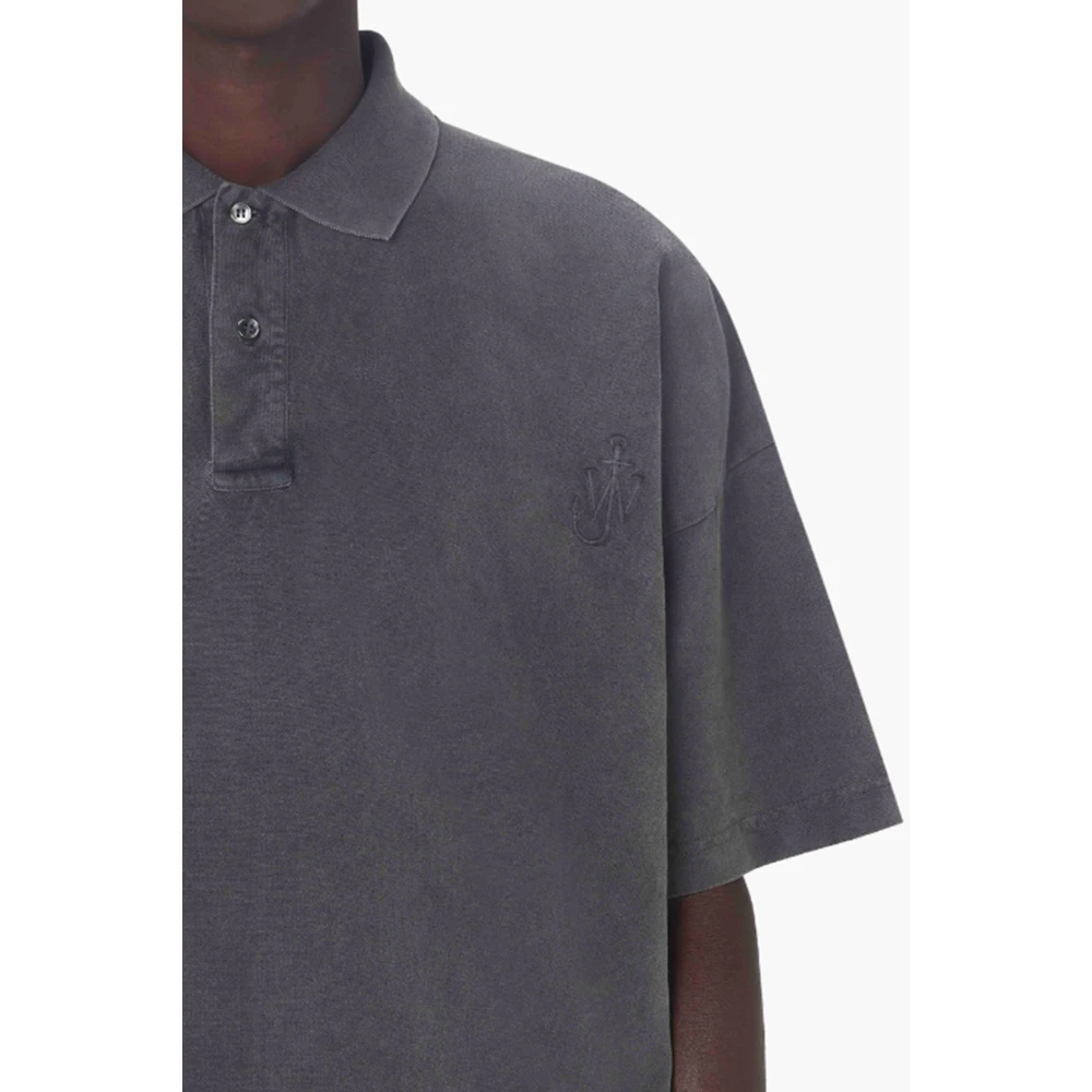 JW Anderson Anker Logo Katoenen T-shirt Grijs Gray Heren
