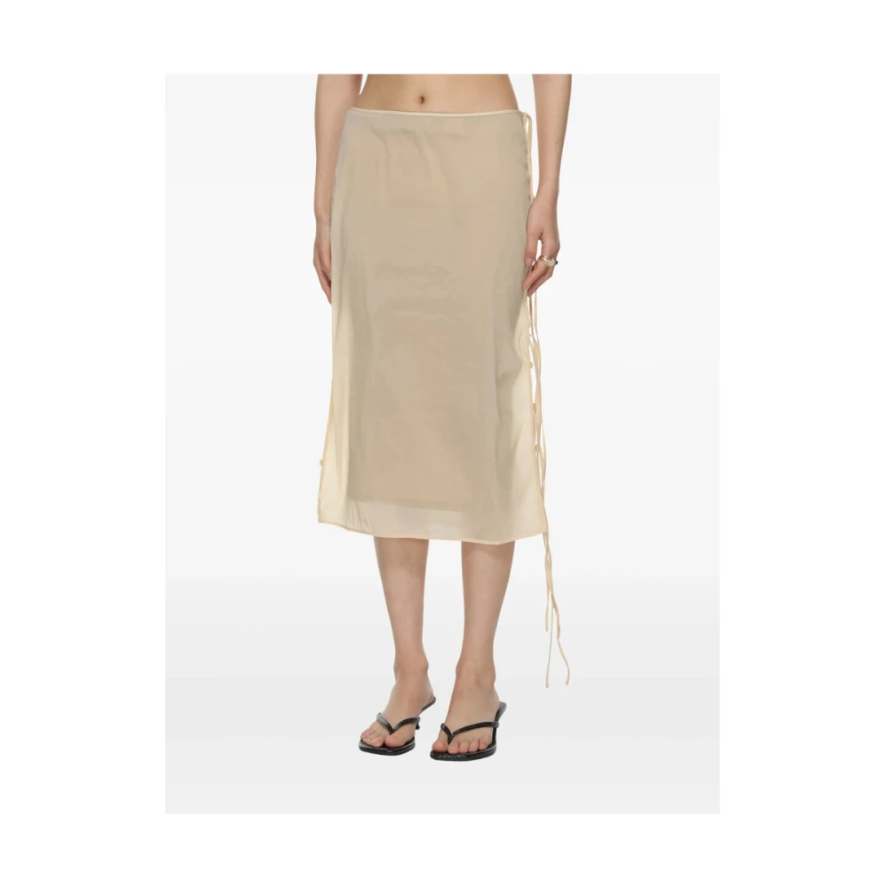 LOW Classic Beige Side Tie Rok Beige Dames