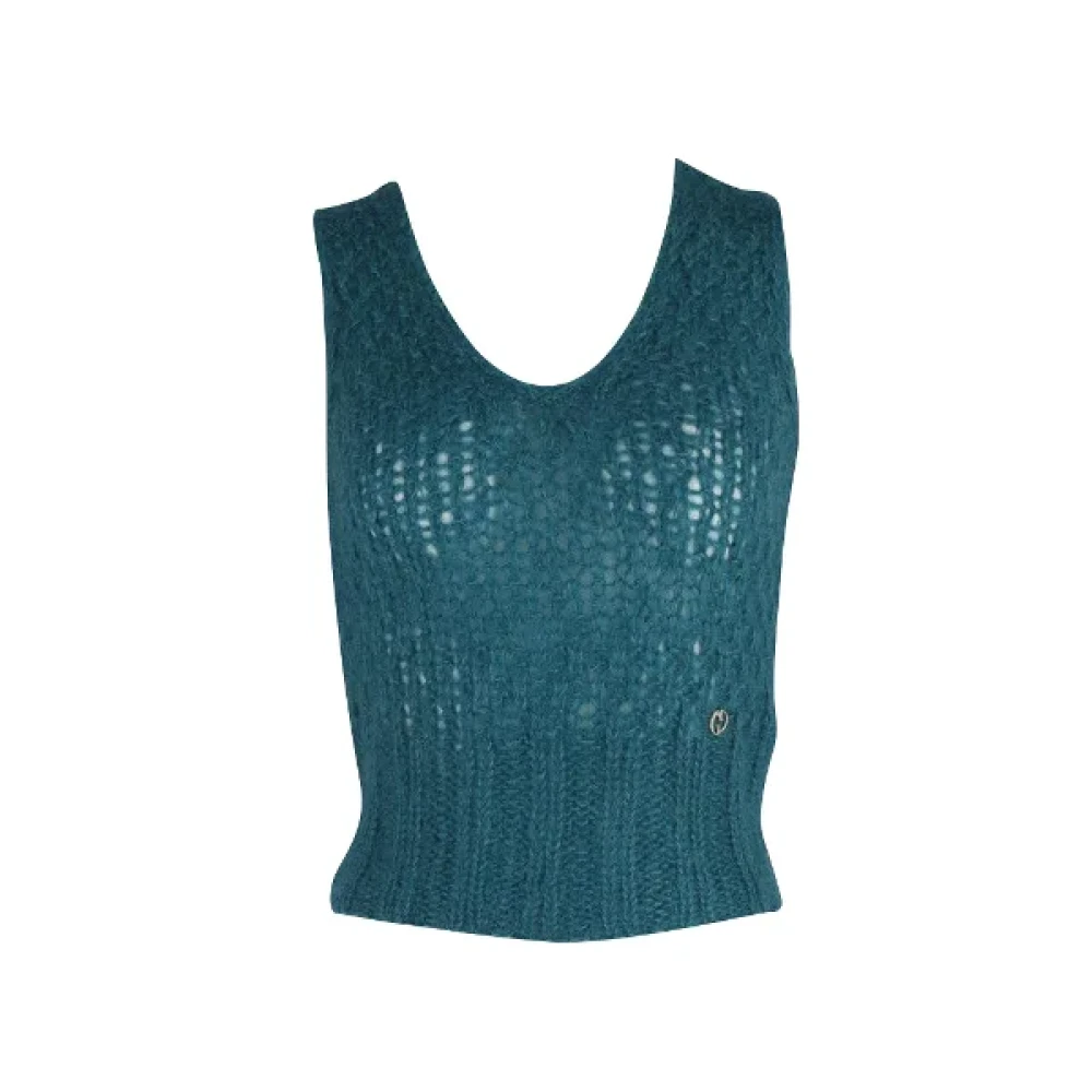 Gucci Vintage Pre-owned Fabric tops Blue Dames