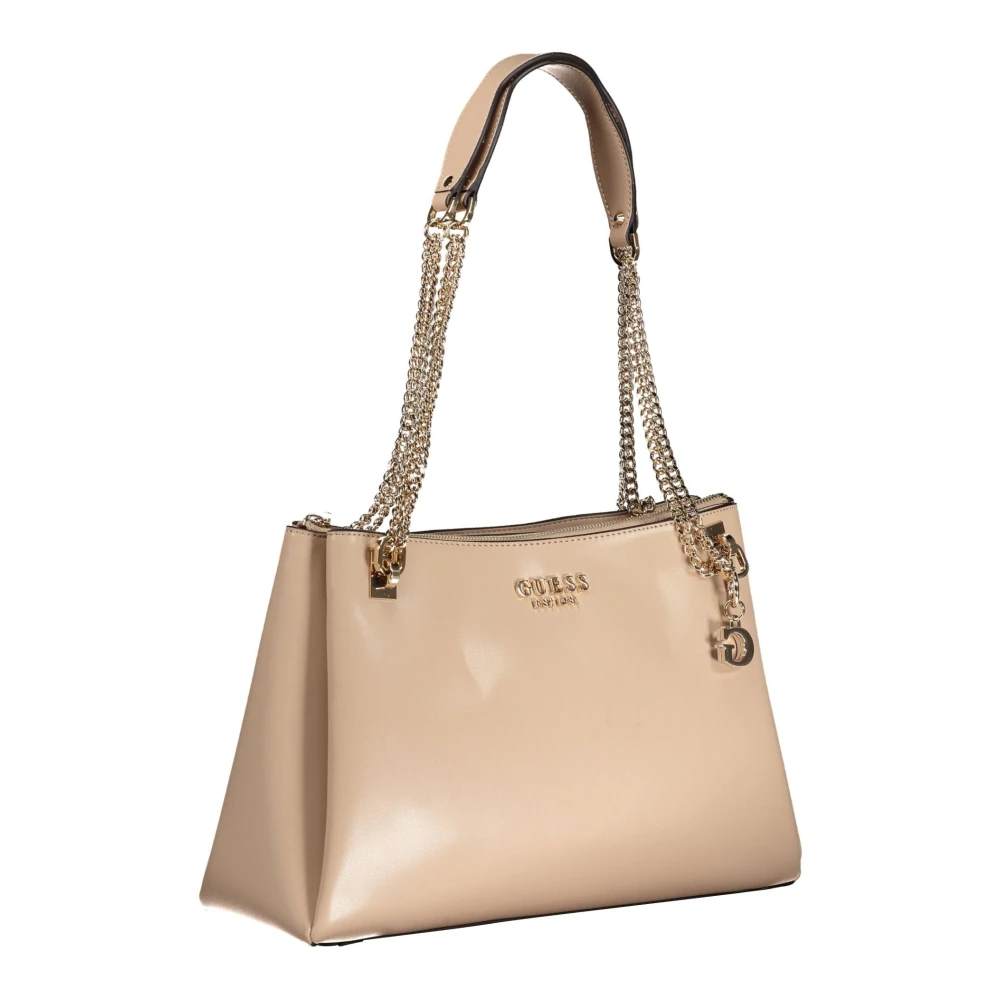 Guess Beige Schoudertas Eliette Kettinghandvatten Beige Dames