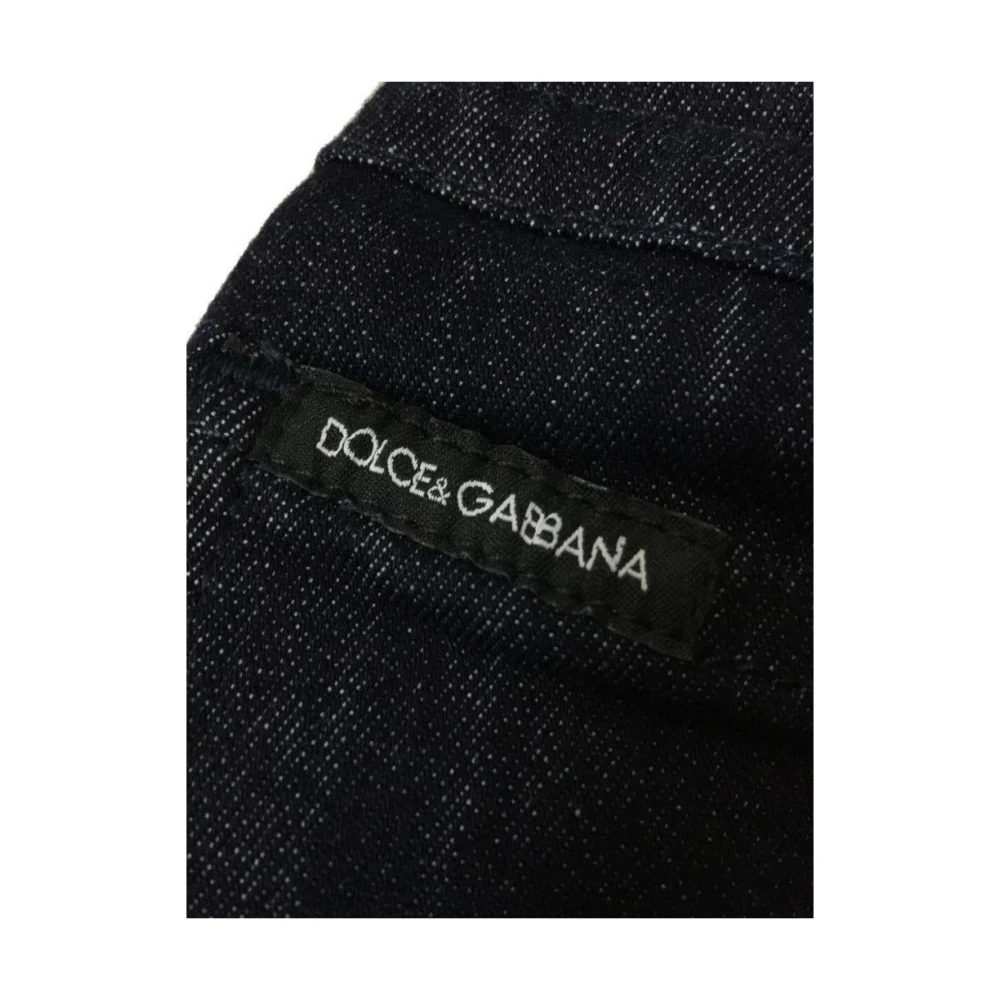 Dolce & Gabbana Stretch katoenen jeans met trekkoord taille Blue Heren
