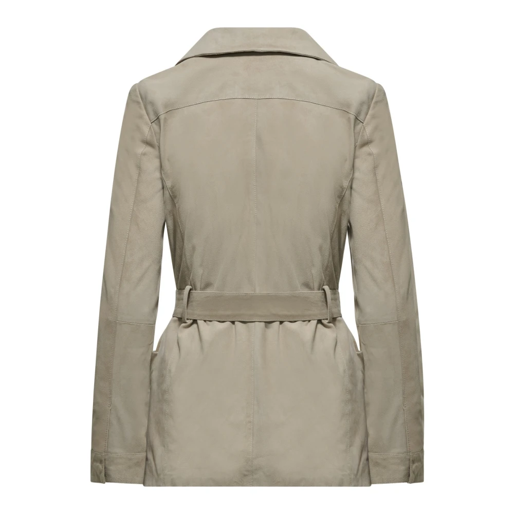 BomBoogie Leren blazer Gray Dames