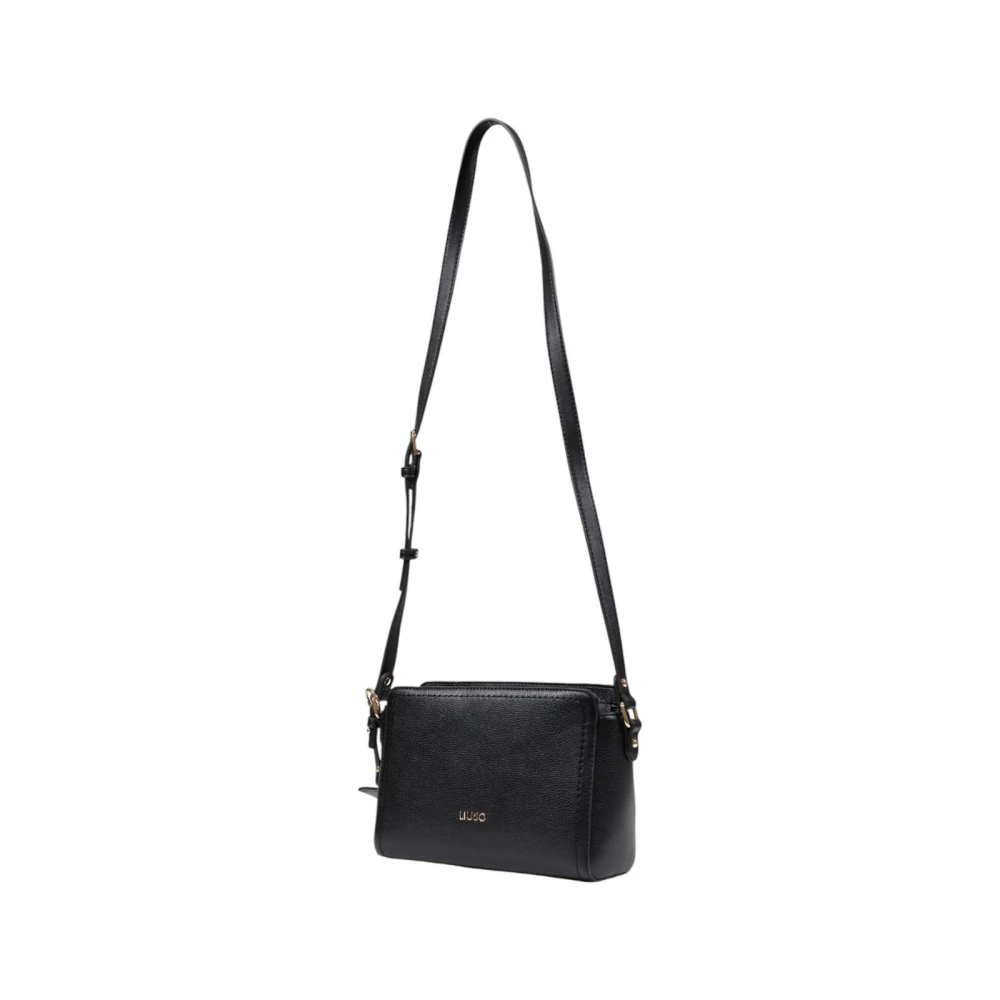 Liu Jo Zwarte Crossbody Tas Rits Sluiting Black Dames