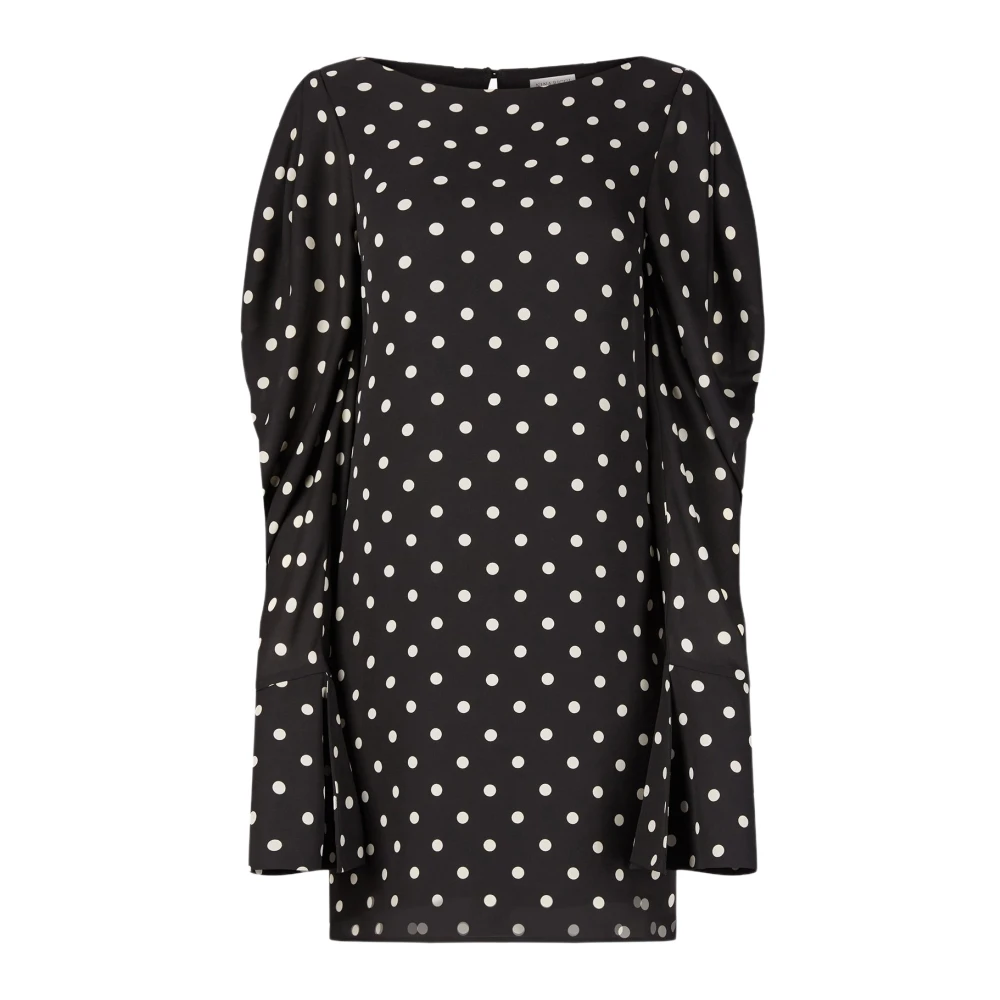 Nina Ricci Zwarte Gerimpelde Mouw Mini Jurk Black Dames