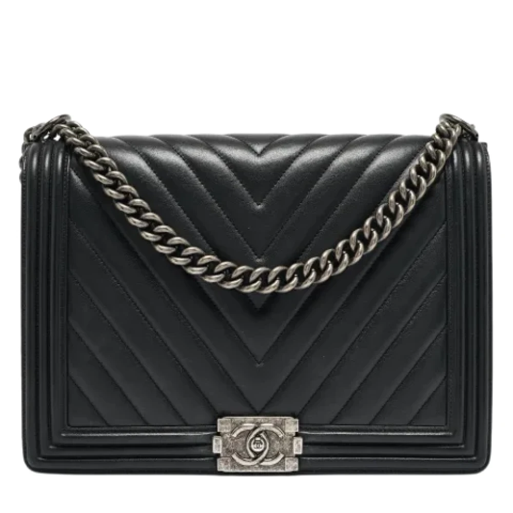 Chanel Vintage Pre-owned Leather chanel-bags Black Dames
