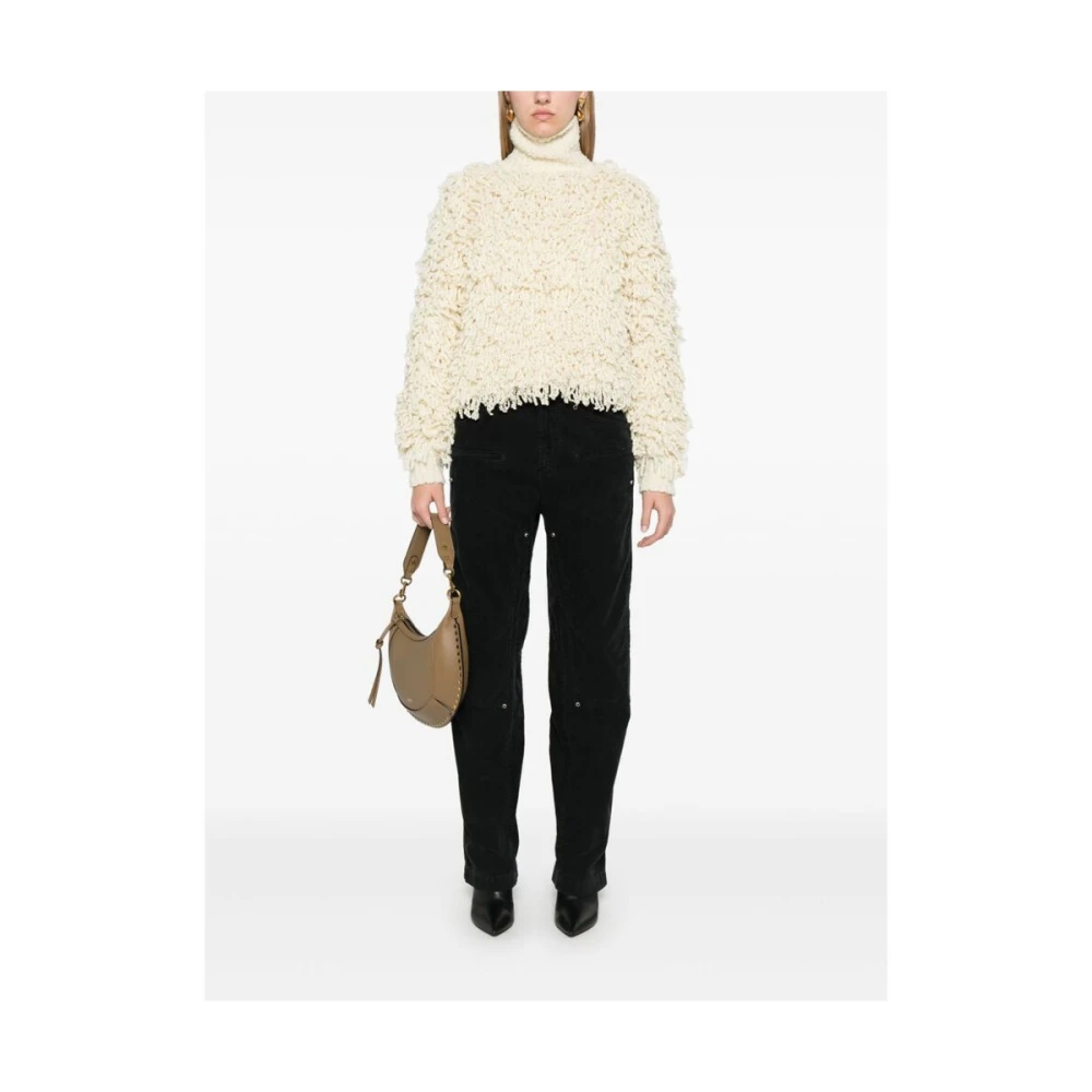 Isabel marant Zwarte Corduroy Broek met knopen Black Dames