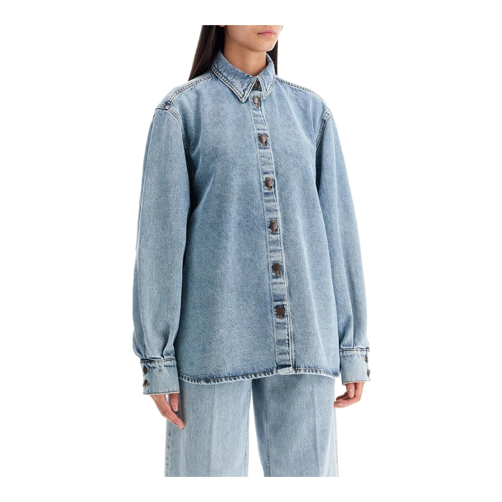 Magda Butrym Oversized Denim Shirt Vrouwen Blue Dames