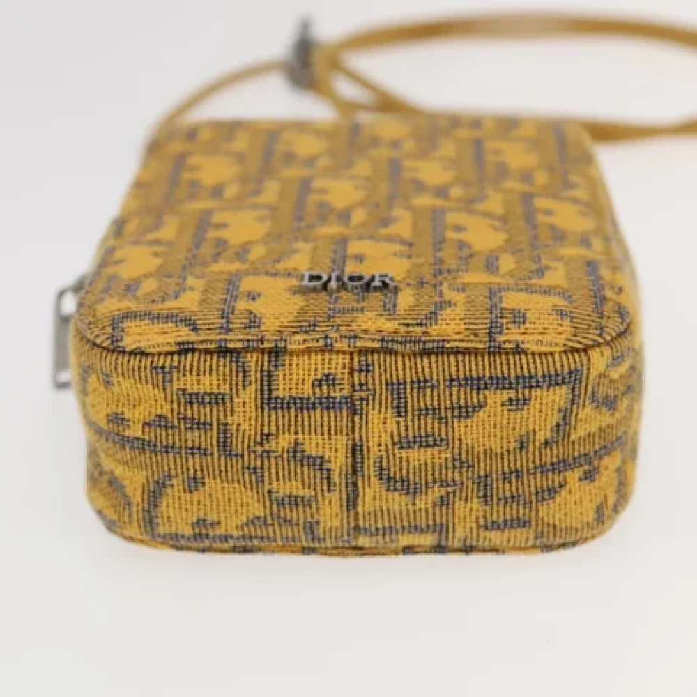 Dior Vintage Pre-owned Canvas shoulder-bags Yellow Heren