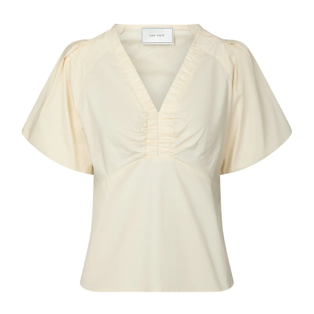 Neo Noir Women's Yellow Blouses, Xl, Irina Poplin Blouse