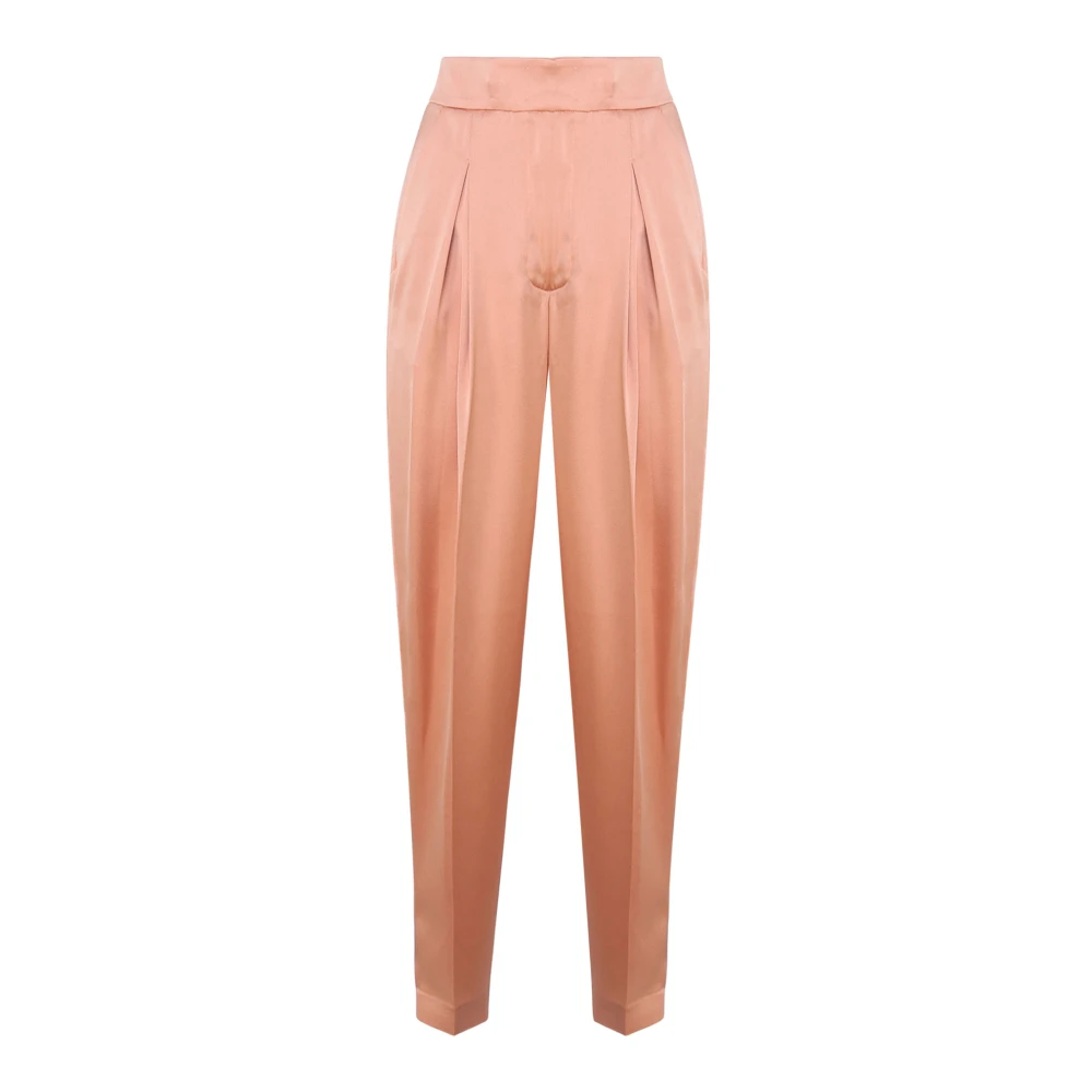 Genny Vloeibare Hoge Taille Broek Nude Pink Dames
