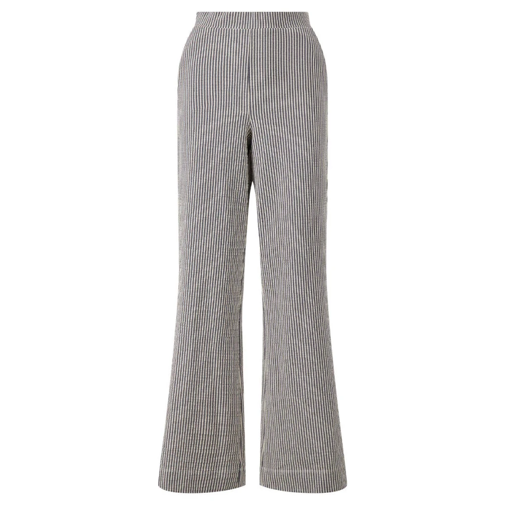 Zusss Wijde Gestreepte Broek Blue Dames