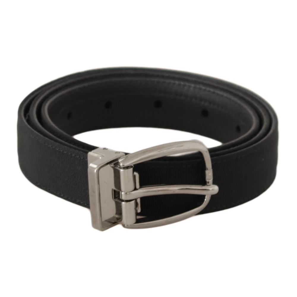 Dolce & Gabbana Elegante zwarte leren riem Black Heren
