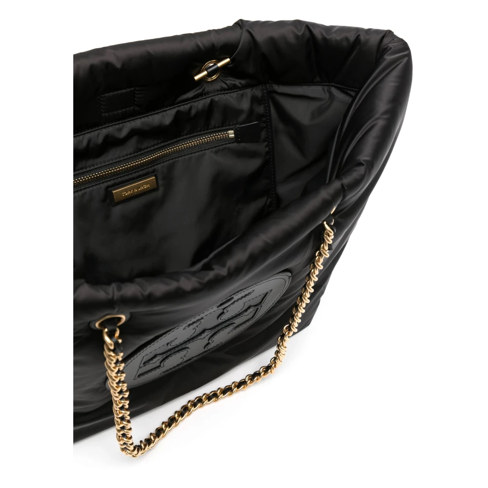 TORY BURCH Elegante Zwarte Polyester Tote Tas Black Dames
