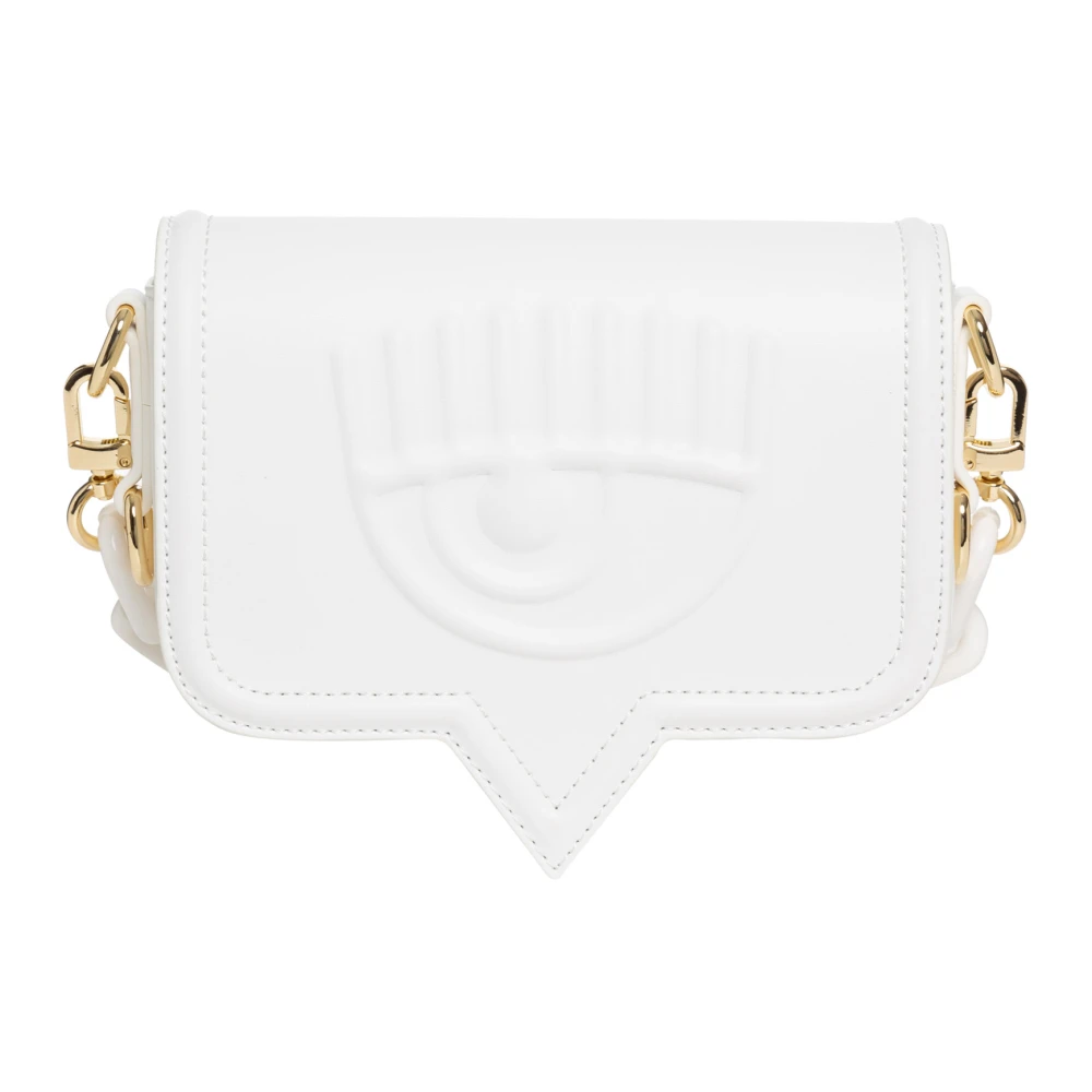 Chiara Ferragni Collection Eenvoudige Crossbody Tas met Afneembare Band White Dames