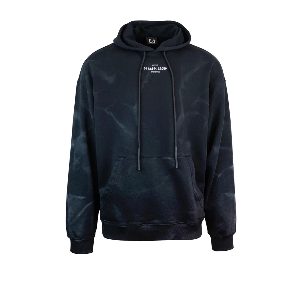 44 Label Group Stijlvolle Smoke Hoodie voor Mannen Black Heren