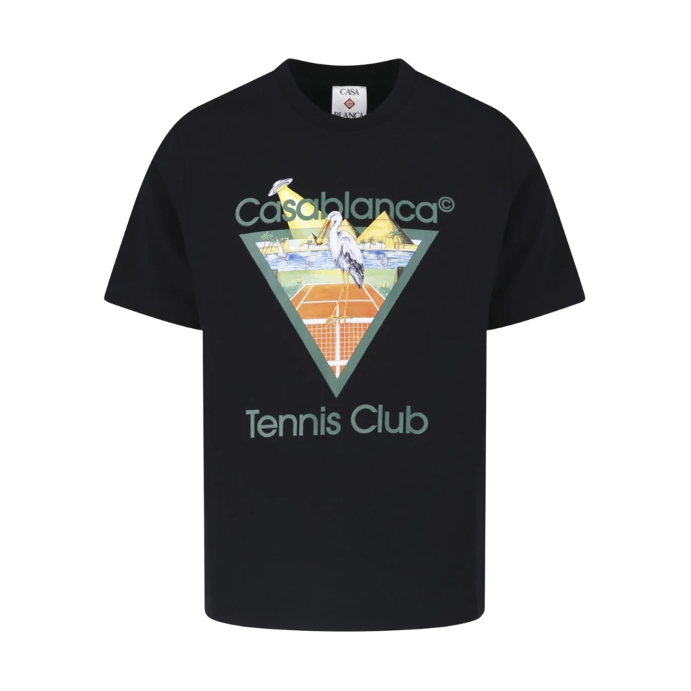 Casablanca Men's Black T-Shirt "Tennis Club" - Image 2