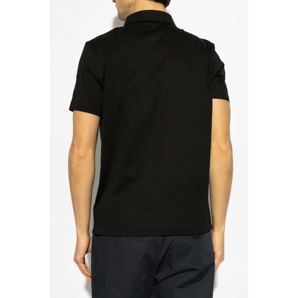 Moncler Katoenen polo Black Heren