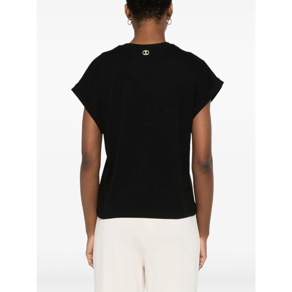 Twinset Zwarte T-shirts en Polos Collectie Black Dames