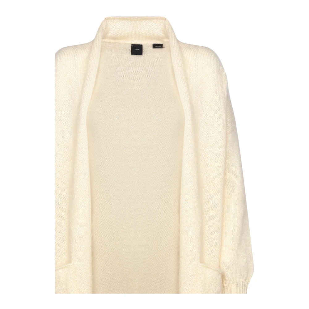 pinko Roomwitte Wollen Vest met Zakken White Dames