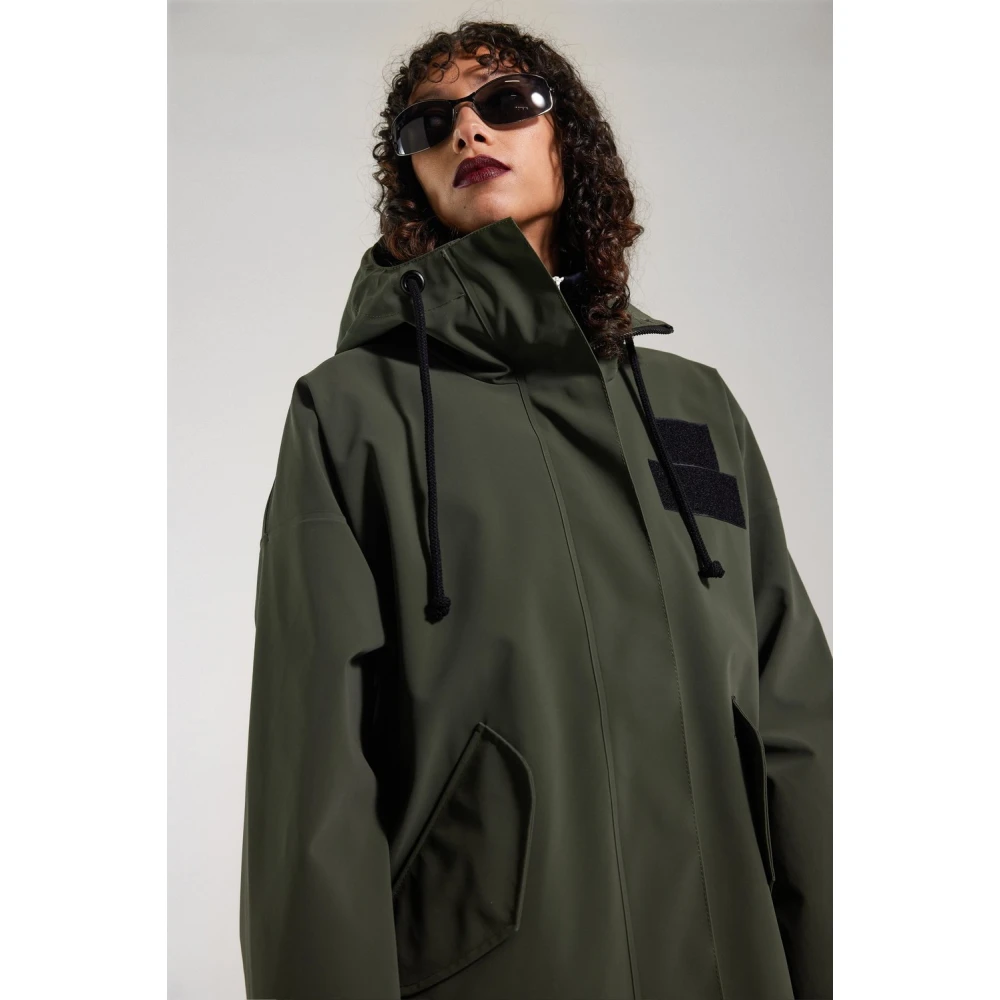 Stutterheim Matte Regenjas met Elegante Silhouet Green Dames