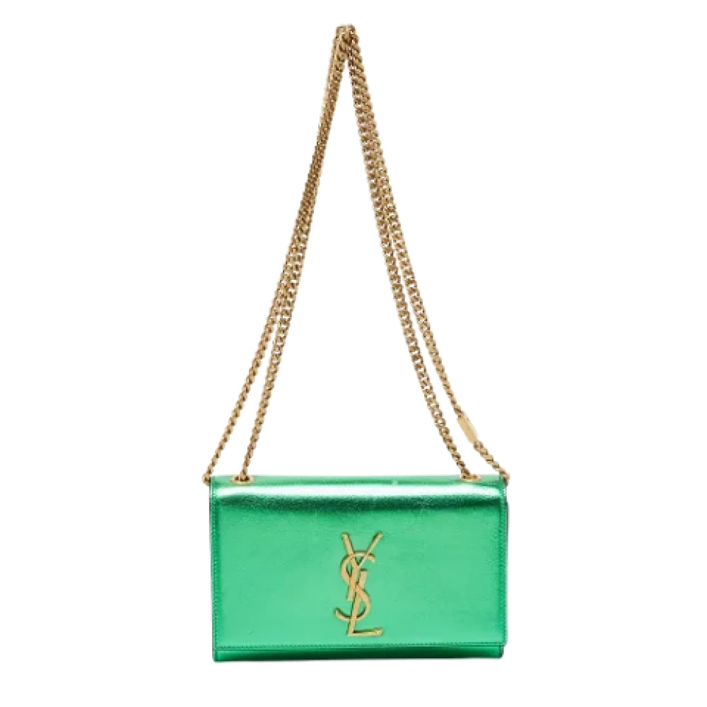 Yves Saint Laurent Vintage Pre-owned Leather wallets Green Dames