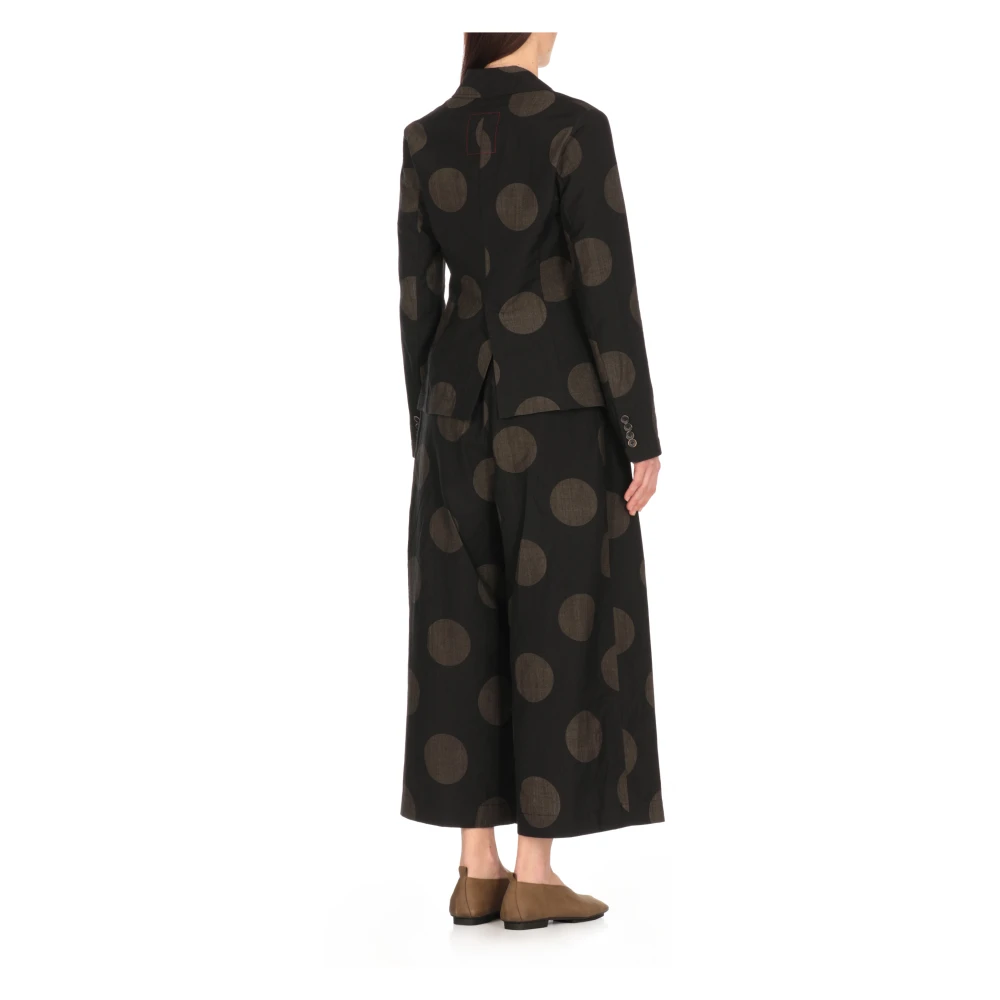 UMA Wang Zwarte polka dot wollen blazer Black Dames